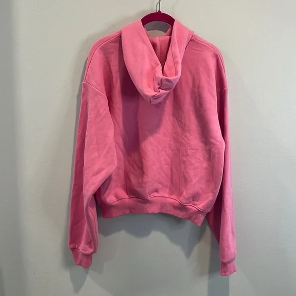 Skims bubblegum cotton fleece pullover hoodie S NWT - Picture 4 of 4